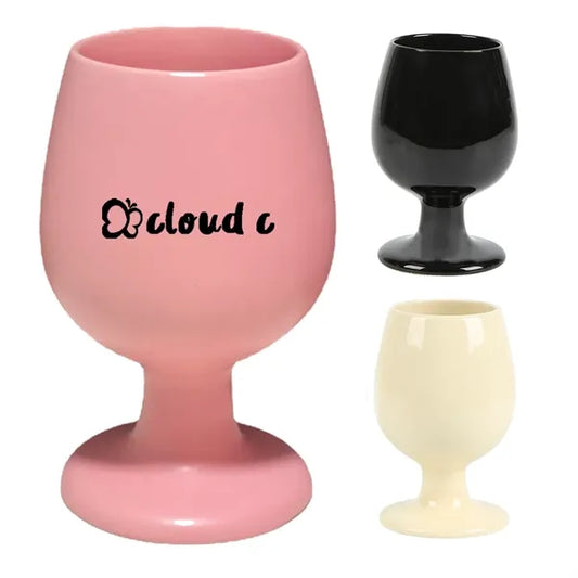 10Oz Ceramic Wine Goblet