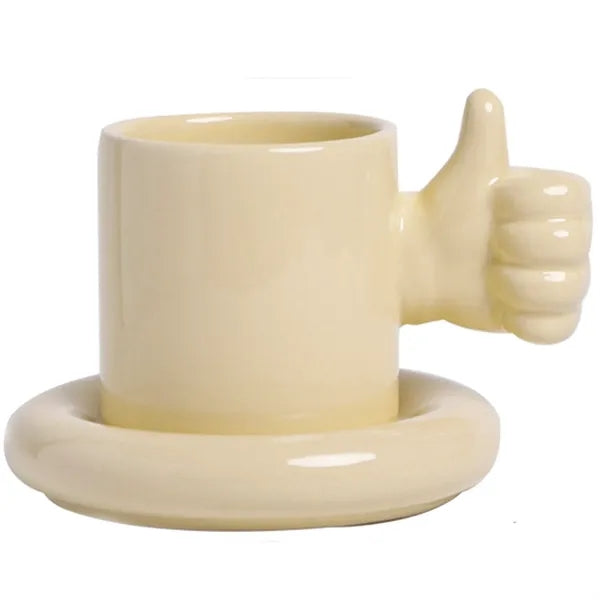 Ceramic Mug With Round Plate