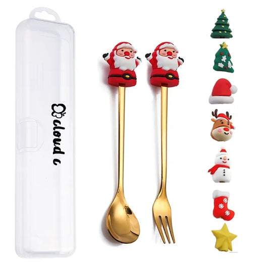Christmas Fork And Spoon Set