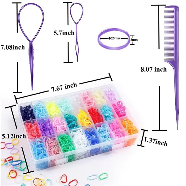 24 Colors Hair Rubber Bands