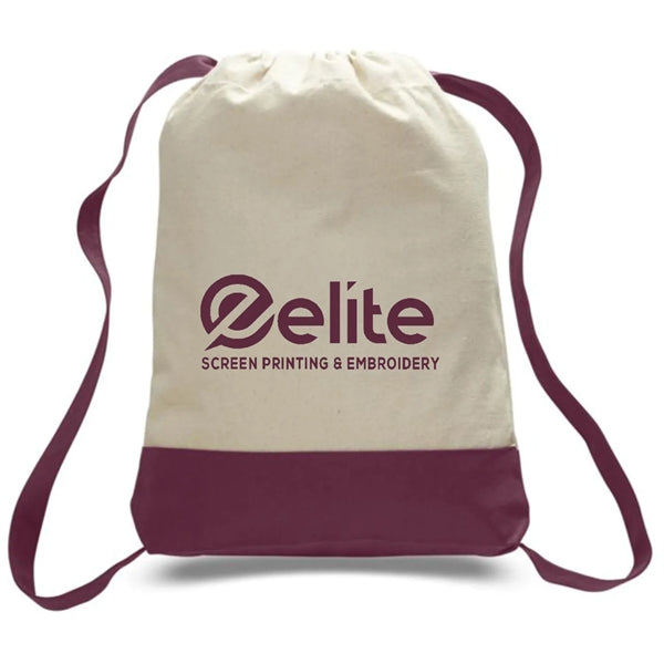 12 Oz. Cotton Canvas Two Tone Sport Backpack