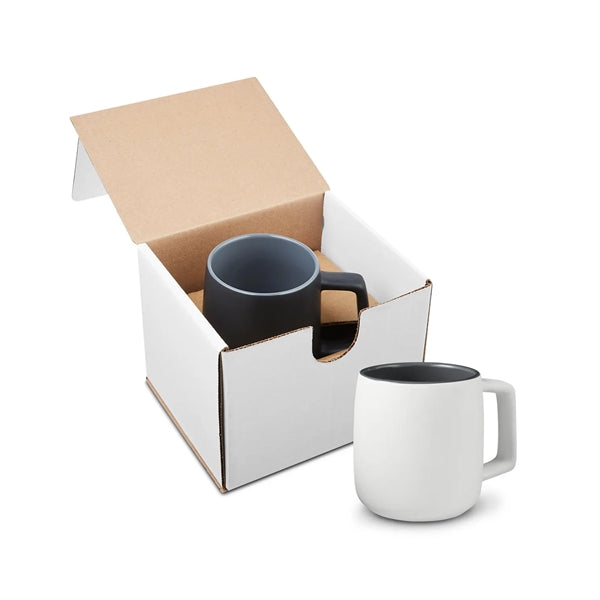 15oz Geo Square Handle Ceramic Mug In Mailer