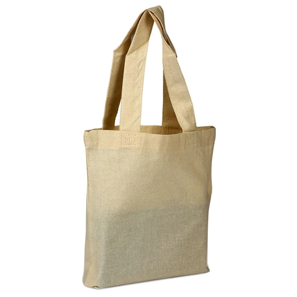 100% Cotton Canvas Sheeting Large Tote Bag W/ Mini Gusset