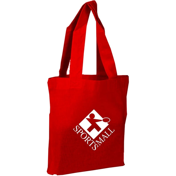100% Cotton Canvas Sheeting Tote Bag W/ Mini Gusset