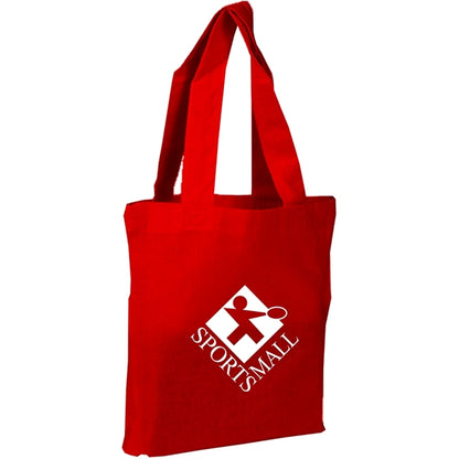 100% Cotton Canvas Sheeting Tote Bag W/ Mini Gusset