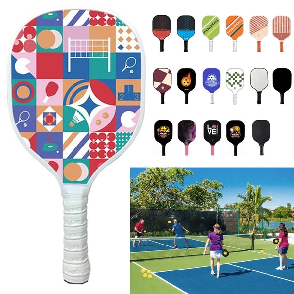 Single Pickleball Paddle (Fiberglass/Carbon Fiber/Wood)