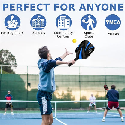 Wood Pickleball Paddles Set of 4