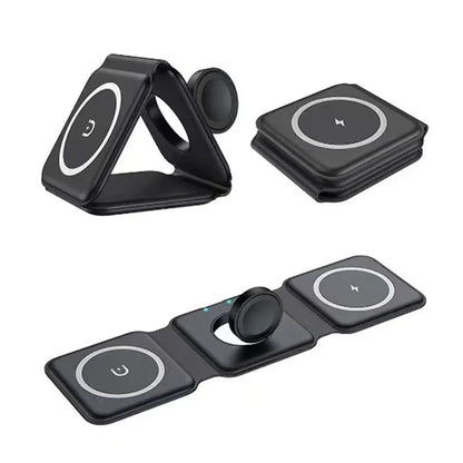 3 in 1 Magnetic Foldable Wireless Charger 15W