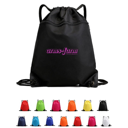 Canvas Travel Sports Drawstring Backpack