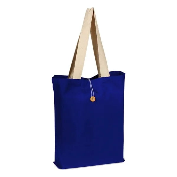 100% Cotton Canvas Colored Button-Up Tote