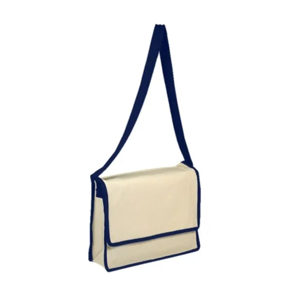 100% Cotton Canvas Massenger Bag With Flap