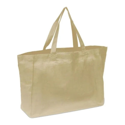 100% Cotton Canvas Sheeting Travel Tote W/ Matching Handles