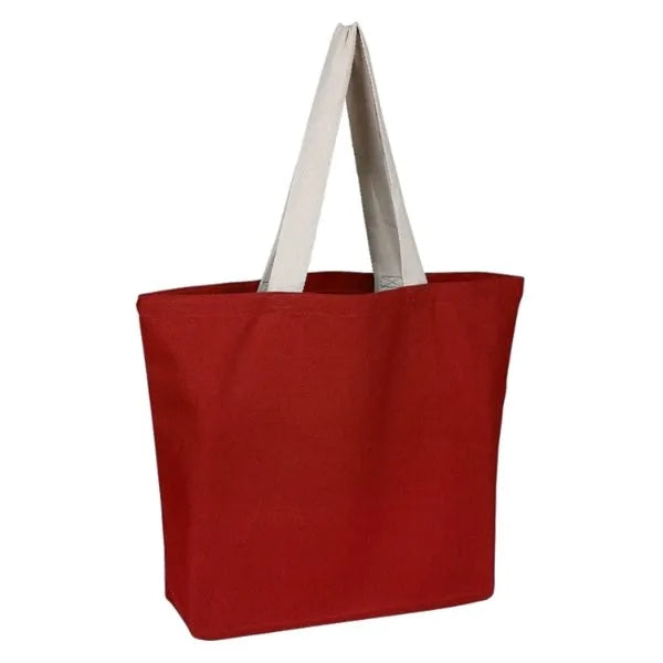 100% Cotton Canvas Colored Beach Bag