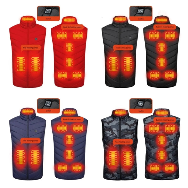 Heated Vest 9 Heating Zones