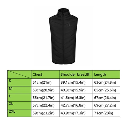 Heated Vest 9 Heating Zones