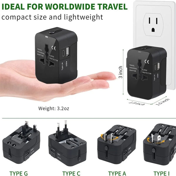 UAB Type C Universal Travel Adapter