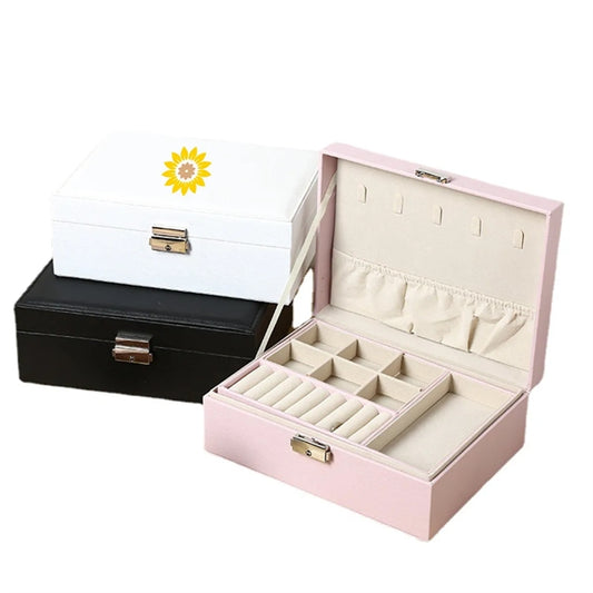 Two-Tier Wooden Jewelry Box