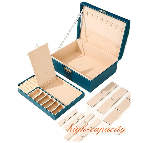 Two-Tier Wooden Jewelry Box