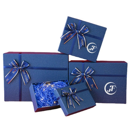 Blue Gift Box With Ribbon
