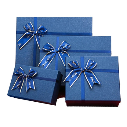 Blue Gift Box With Ribbon