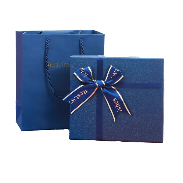 Blue Gift Box With Ribbon