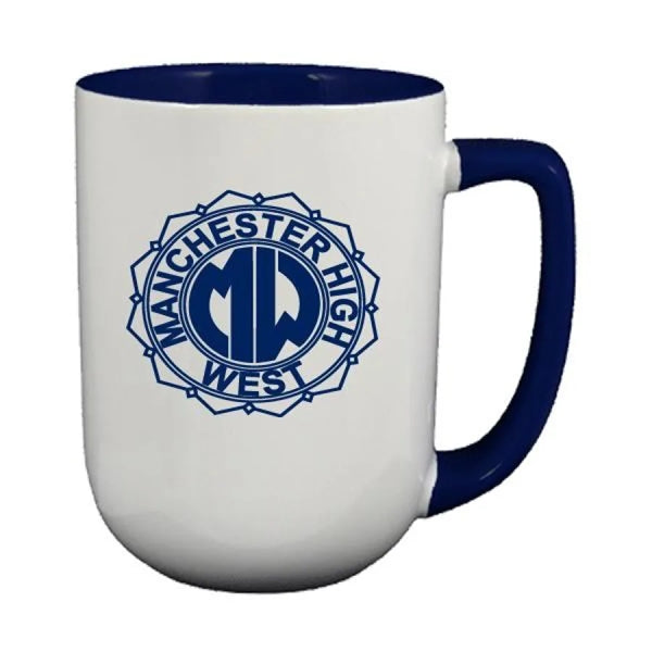 17 oz. Colored In and Handle/White Out Arlen Mug