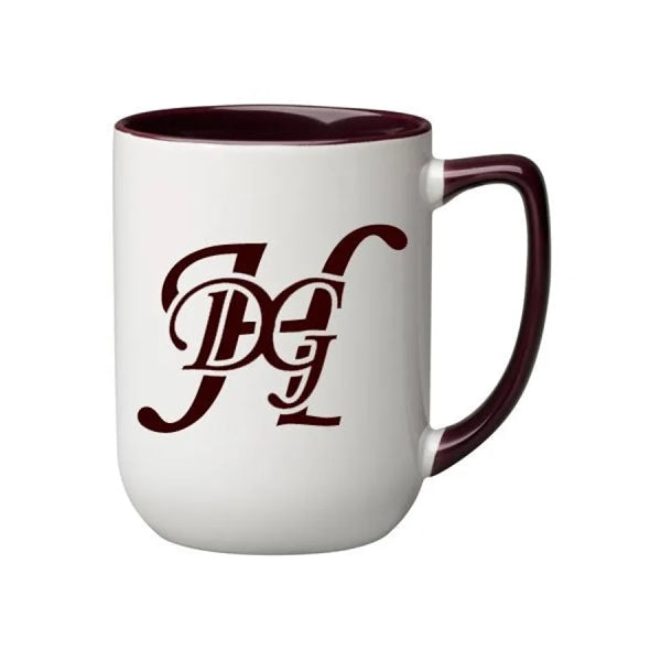 17 oz. Colored In and Handle/White Out Arlen Mug