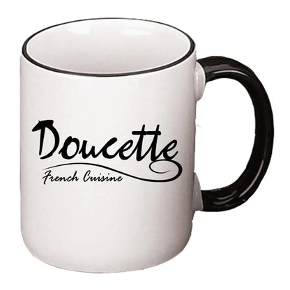 11 oz. White w/Color Rim and C Handle Mug