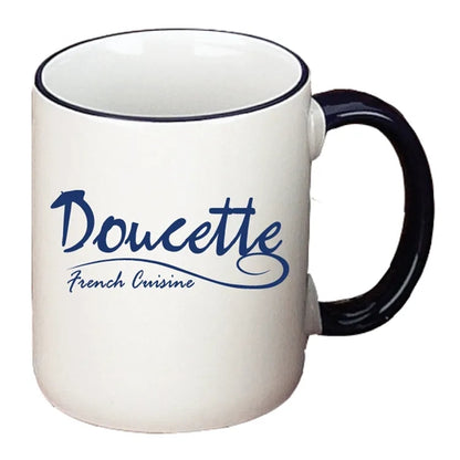 11 oz. White w/Color Rim and C Handle Mug