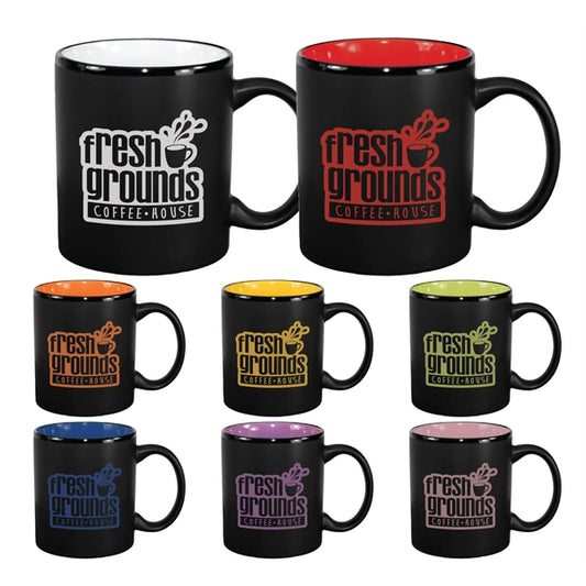 11 oz. Color In / Matte Black Out Hilo C Handle Mug