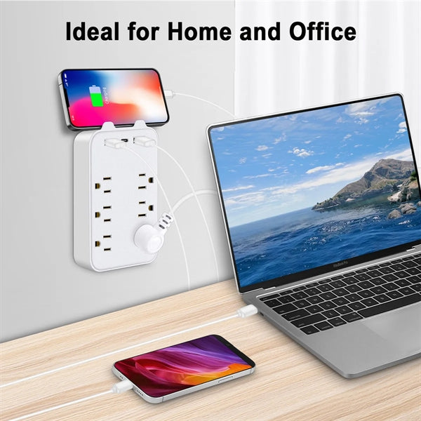 6 Ac Outlet Extender With 2 Usb Ports