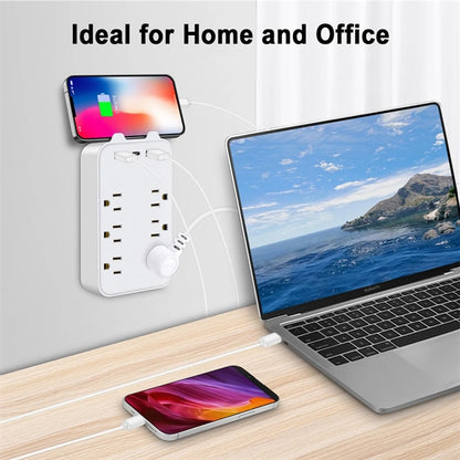 6 Ac Outlet Extender With 2 Usb Ports