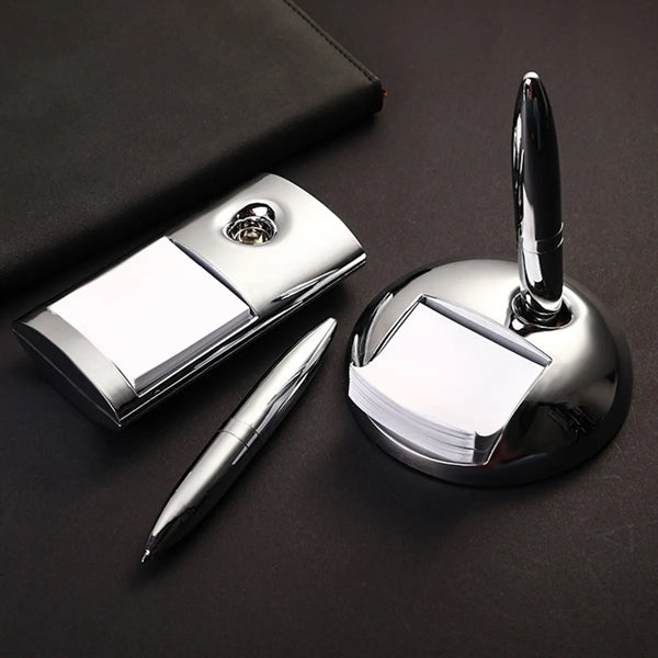 Signing Pen With Sticky Note Metal