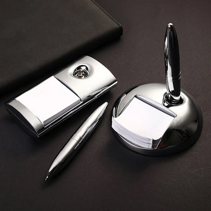 Signing Pen With Sticky Note Metal