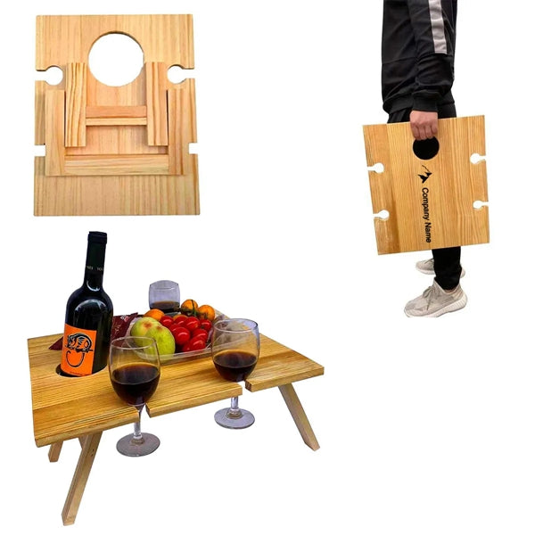 Folding Wine Table Rack
