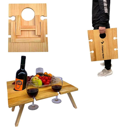 Folding Wine Table Rack