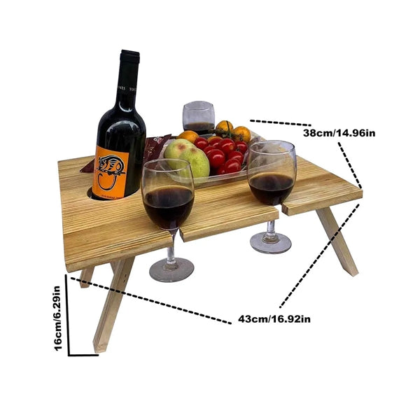 Folding Wine Table Rack