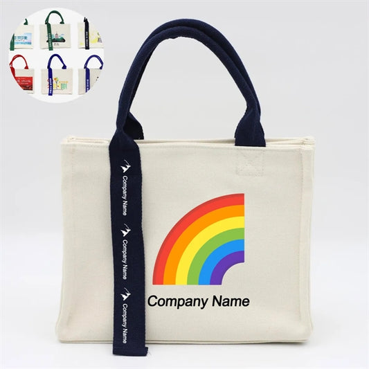 Canvas Tote Bag With Flutter Strap
