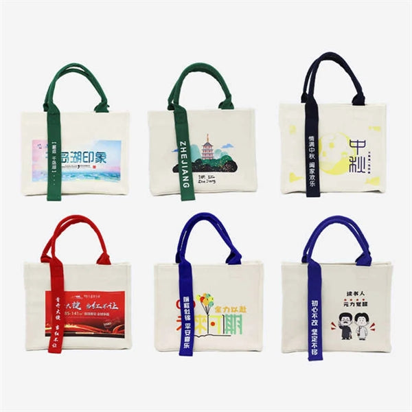 Canvas Tote Bag With Flutter Strap
