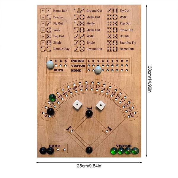 Wooden Baseball Board Game