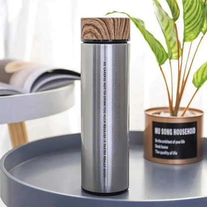 Business Insulated Mug With Wood Grain Lid