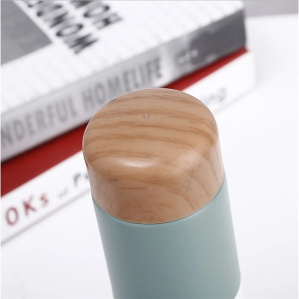 Mini Insulated Mug With Woodgrain Lid