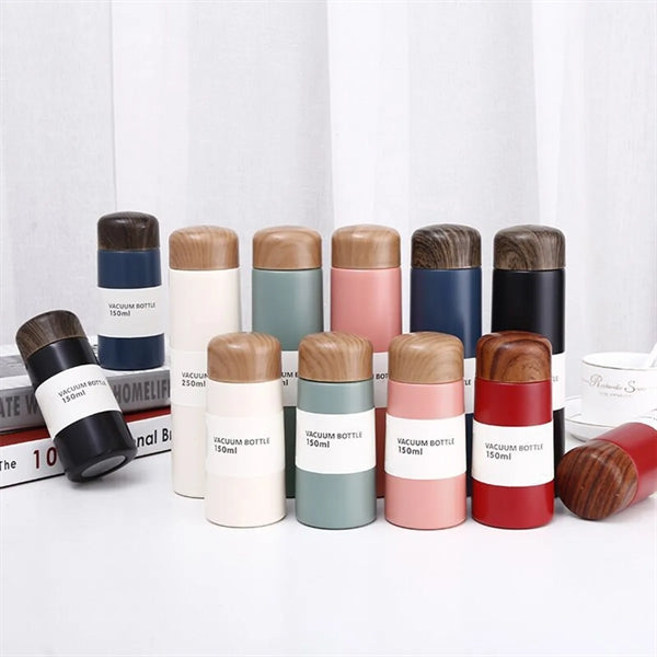 Mini Insulated Mug With Woodgrain Lid