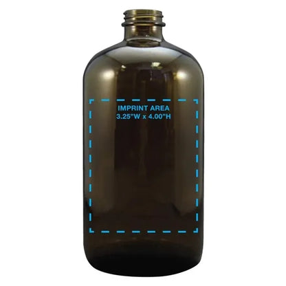 32 oz. Amber Boston Round