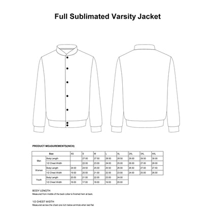 CUSTOM SUBLIMATED MEN'S VARSITY / LETTERMAN JACKET