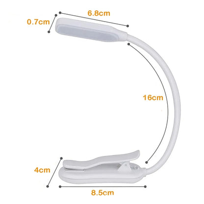 Rechargeable LED Book Light with Goosenecks Clip