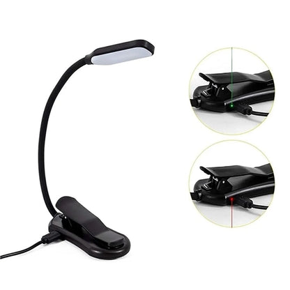 Rechargeable LED Book Light with Goosenecks Clip