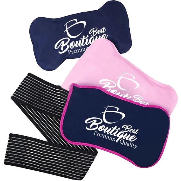 Gel Ice Packs for Sports Injuries with Wrap-Around Strap