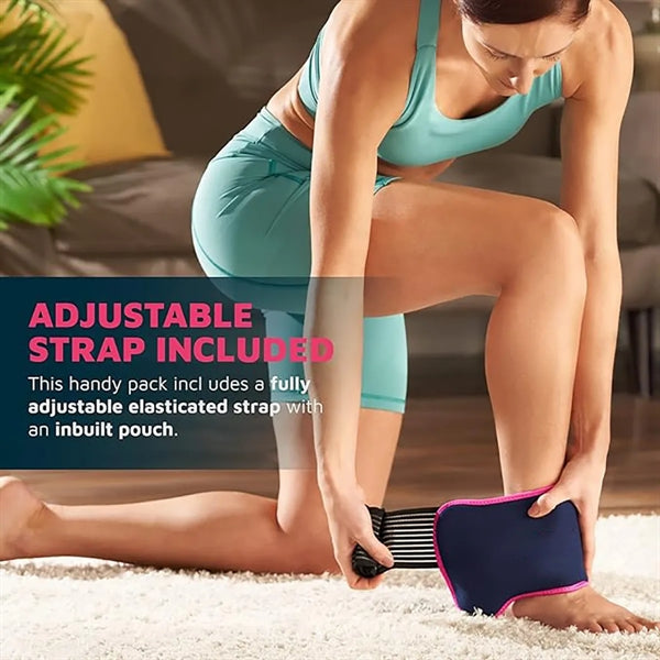 Gel Ice Packs for Sports Injuries with Wrap-Around Strap