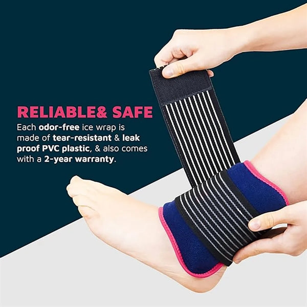 Gel Ice Packs for Sports Injuries with Wrap-Around Strap
